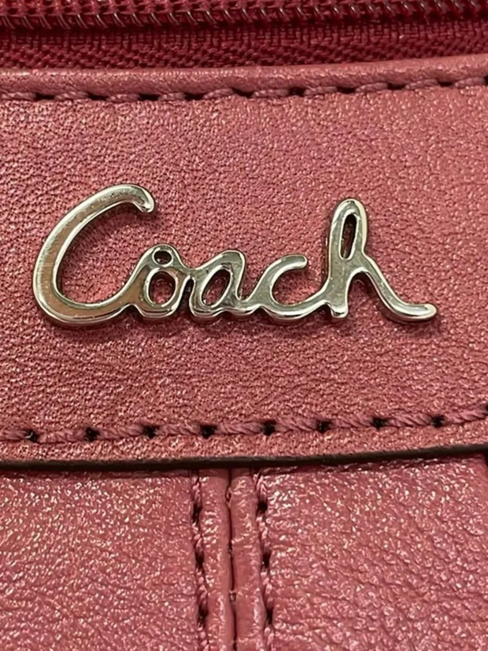COACH Pink Leather Shoulder Bag